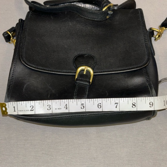 Hunt club satchel black leather long strap adjustable purse - Picture 5 of 9